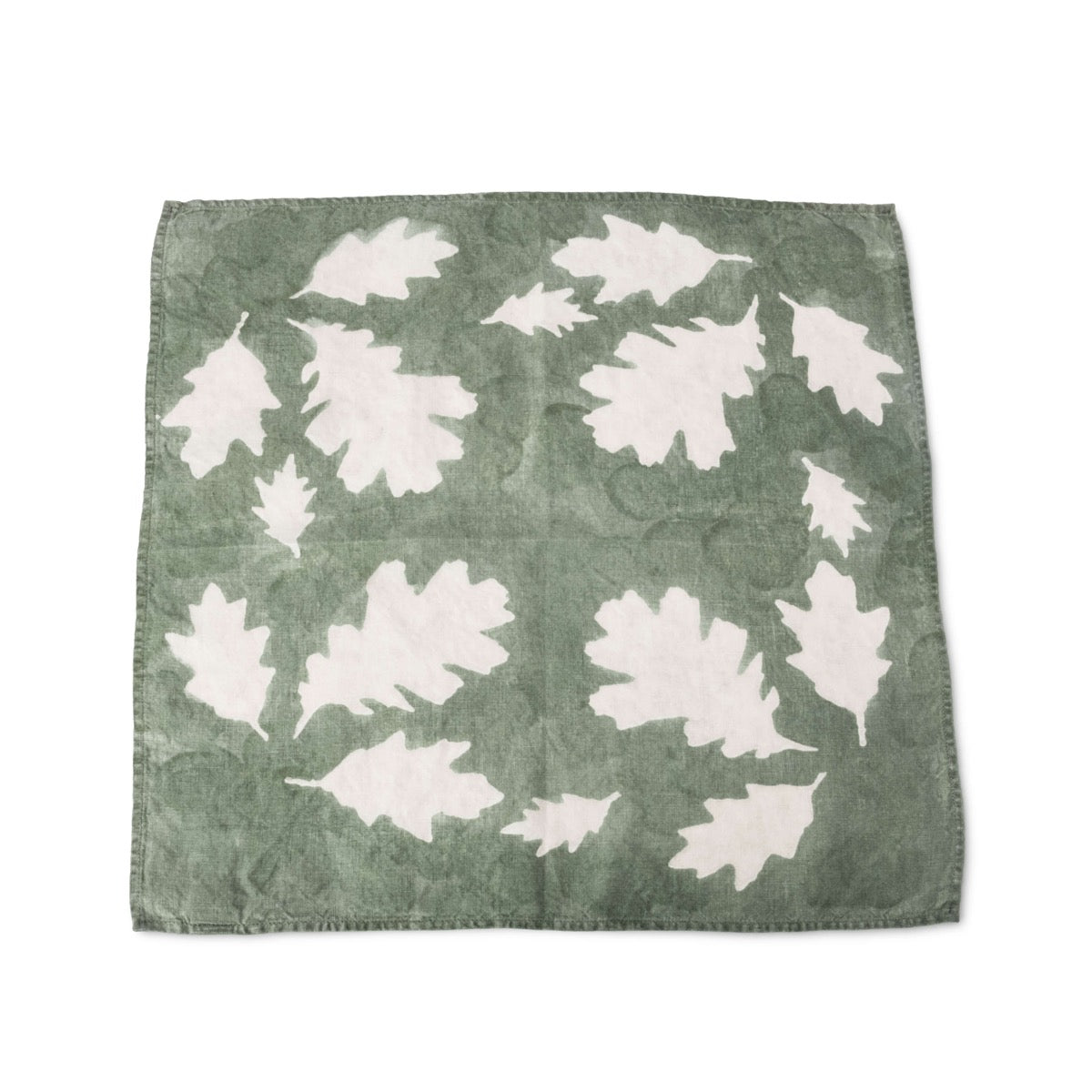 Tovagliolo in lino con foglie di quercia e salvia - 18 pollici