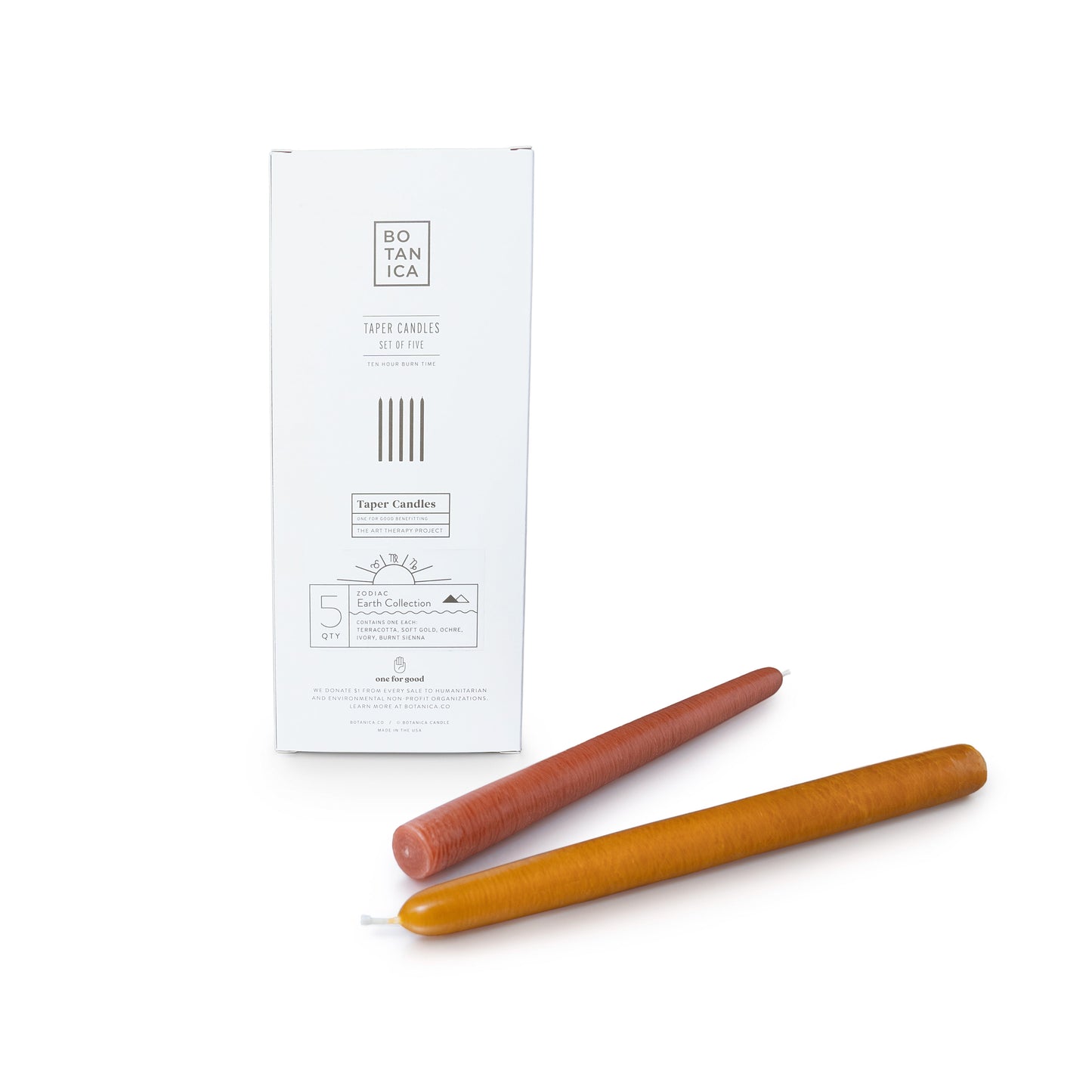 Set di candele Earth Taper - 10 pollici - Set di 5