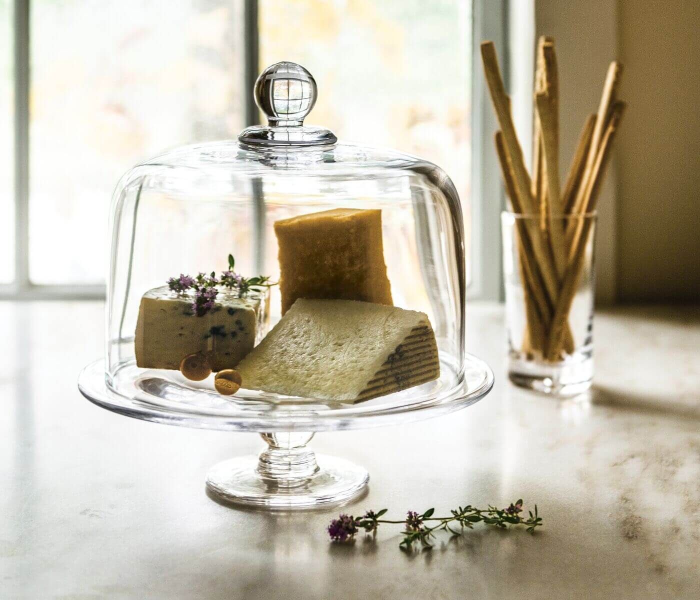 Set di piatti per torta e cupola Hartland - Medio