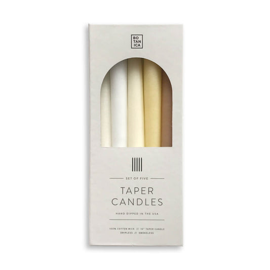 Set di candele coniche neutre - 10 pollici - Set di 5