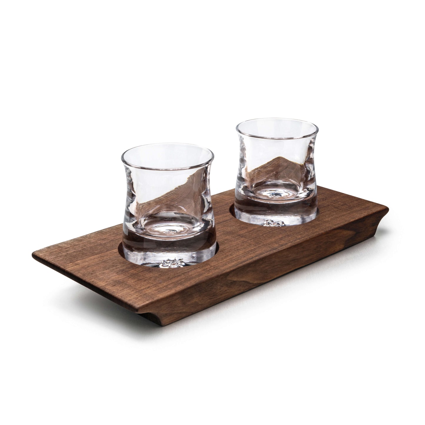 Shoreham Whiskey Duo con base in legno di noce