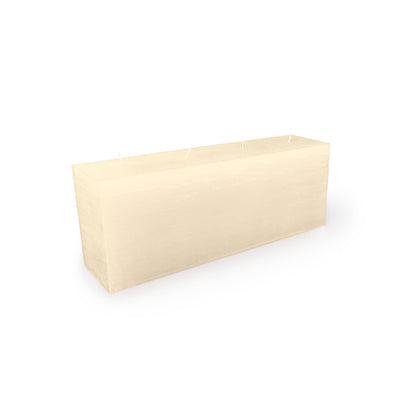 Candela rettangolare bianca a 4 stoppini