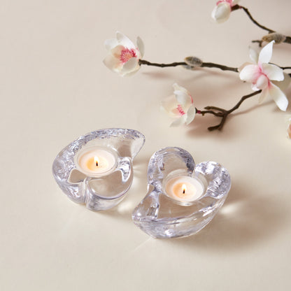 Tealight Twist Heart in confezione regalo - Set da 2