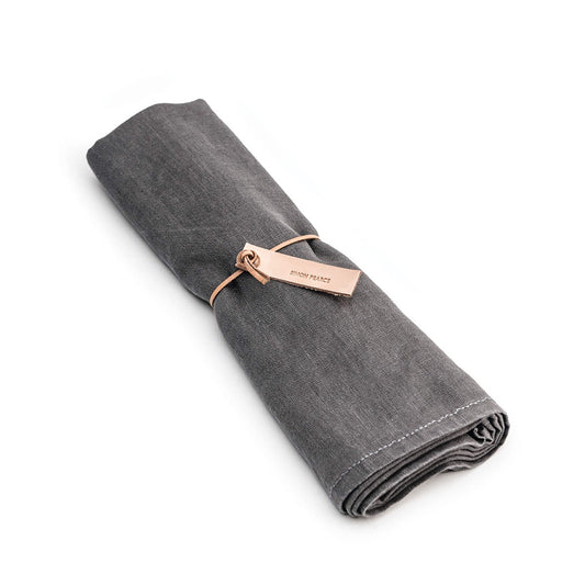 Runner in lino, 95 pollici - Grigio