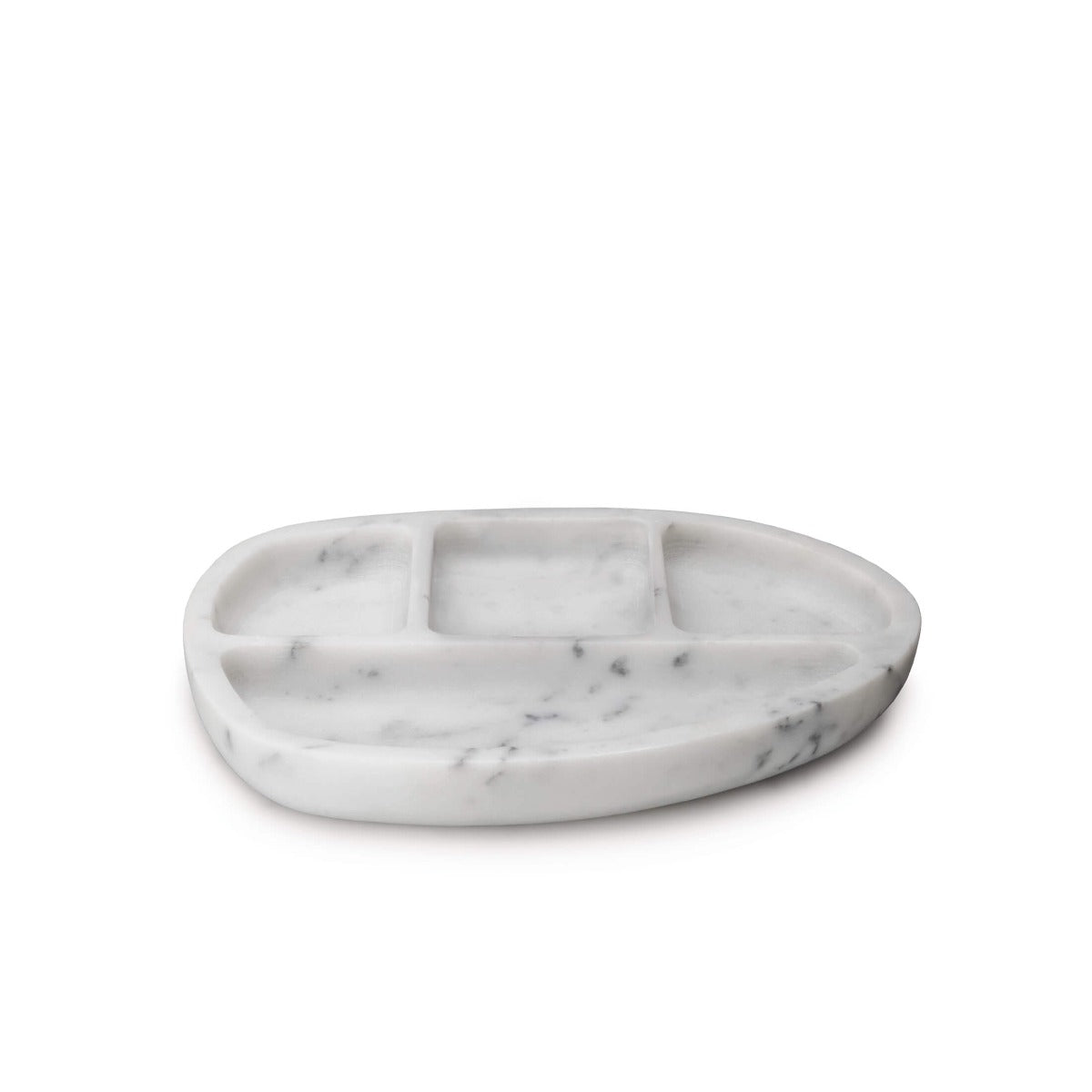 Portaoggetti da scrivania Woodbury — Marmo bianco