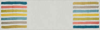 Runner in lino a righe multiple primaverili - 67 pollici