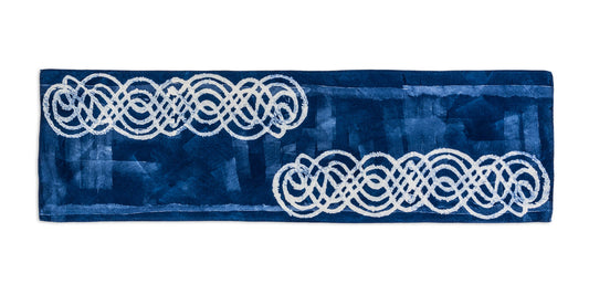 Runner in lino, 67 — Onde blu