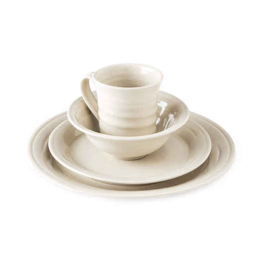 Belmont Dinnerware — Avorio craquelé