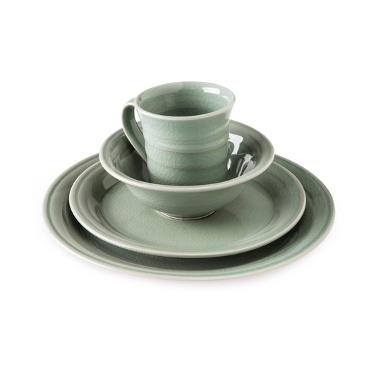Belmont Dinnerware — Crackle Celadon