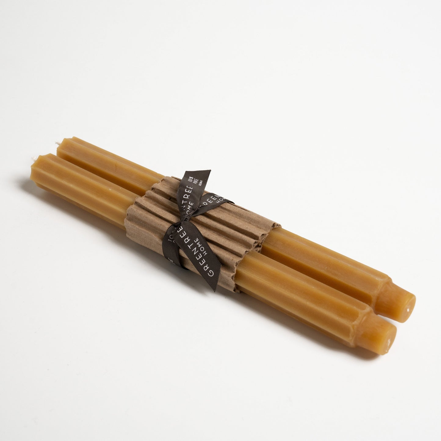 Set di candele coniche da chiesa scanalate naturali - 12 pollici