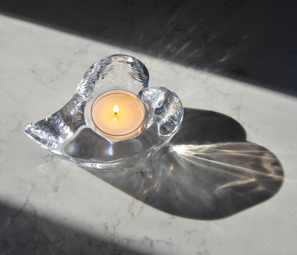 Tealight a forma di cuore intrecciato