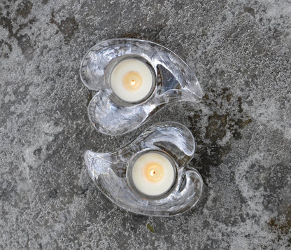 Tealight a forma di cuore intrecciato