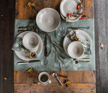 Belmont Dinnerware — Avorio craquelé