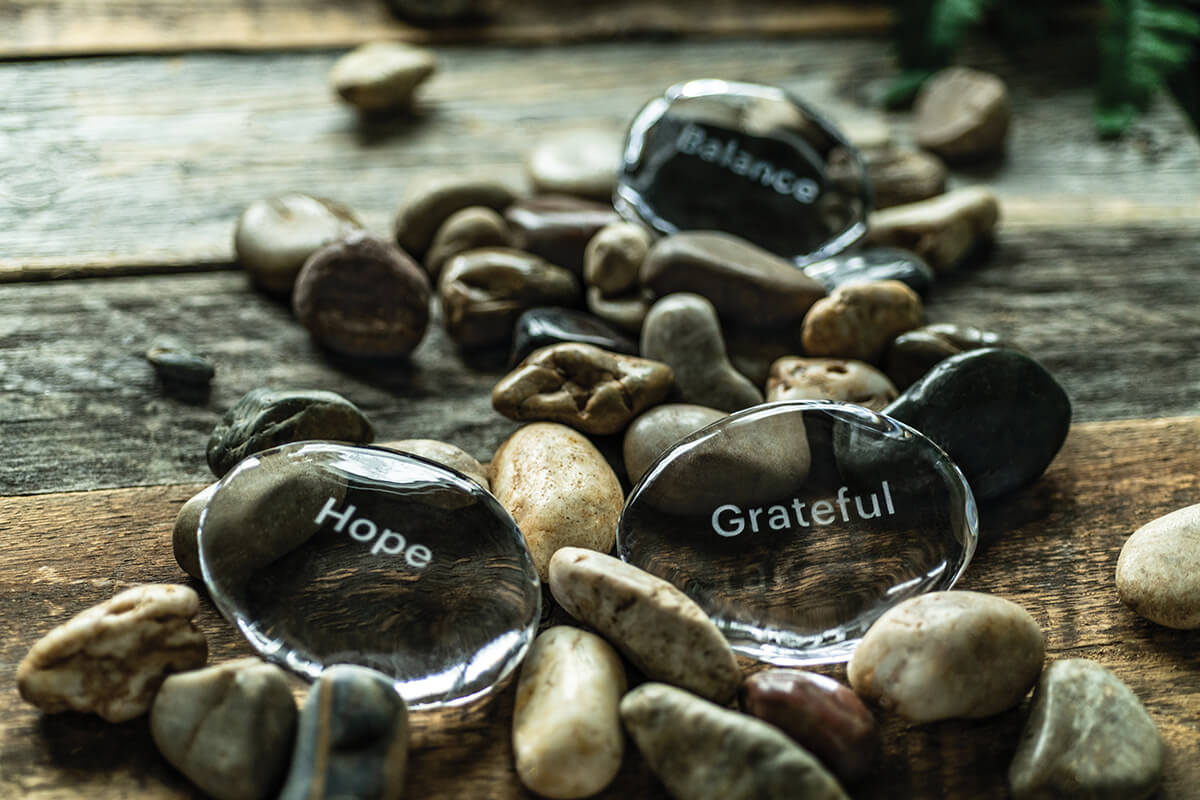 Pietra dell'intenzione LoveYourBrain — GRATO