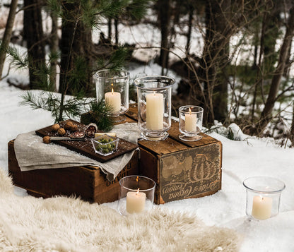 Set di taglieri con bordo vivo e ciotola in vetro — Noce nero