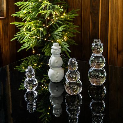 Pupazzo di neve in ceramica del Vermont in scatola regalo - L