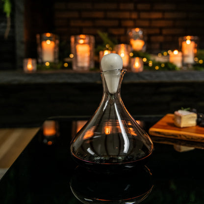 Decanter per vino Vintner con tappo in marmo