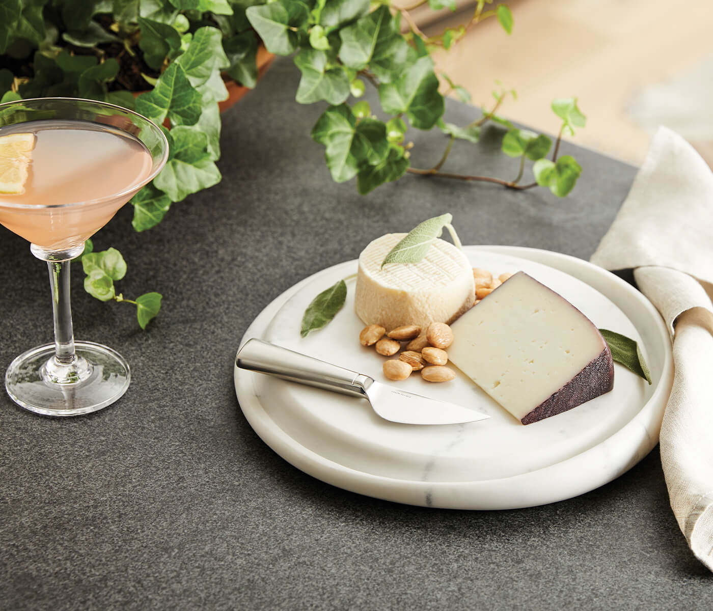 Tagliere per formaggi — Marmo bianco