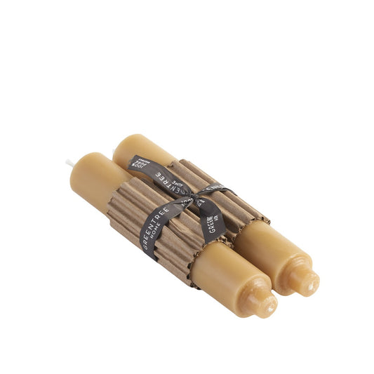 Candela a colonna conica, 9 pollici, set da 2 — Naturale