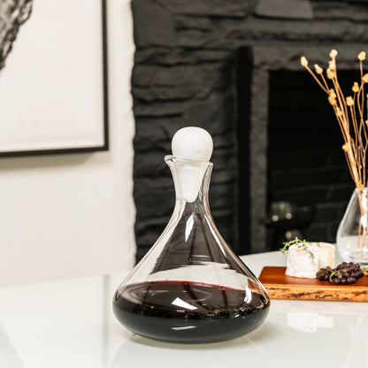 Decanter per vino Vintner con tappo in marmo
