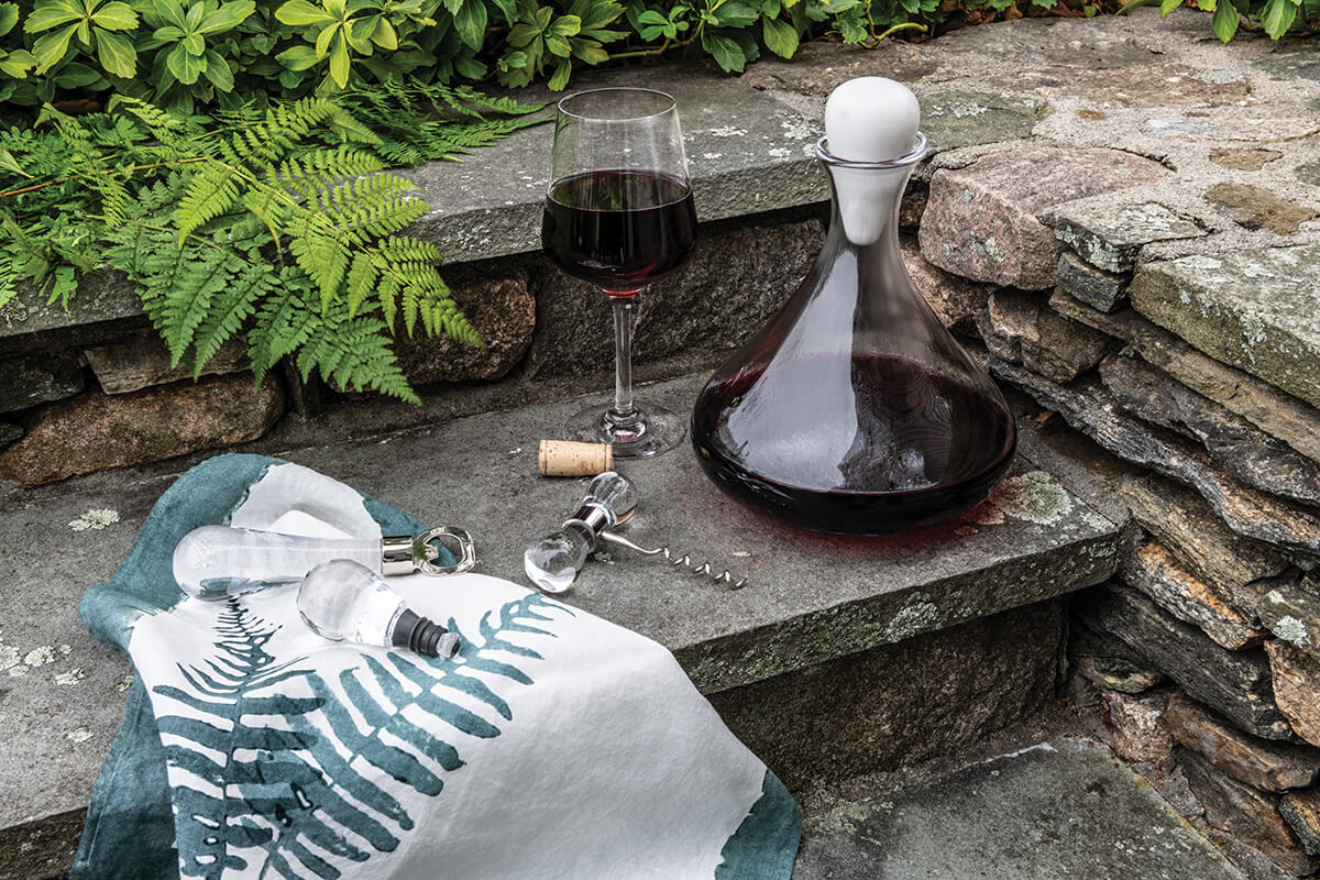 Decanter per vino Vintner con tappo in marmo